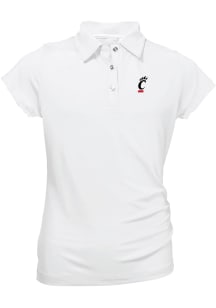Cincinnati Bearcats Youth White Brighton Short Sleeve Polo Shirt