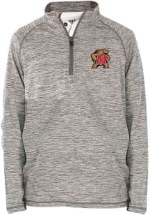 Maryland Terrapins Youth Grey Matthew Long Sleeve Quarter Zip Shirt