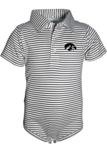 Iowa Hawkeyes Baby Charcoal Carson Short Sleeve One Piece Polo