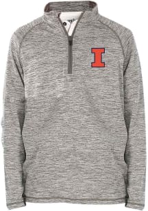 Illinois Fighting Illini Toddler Grey Matthew Long Sleeve Qtr Zip