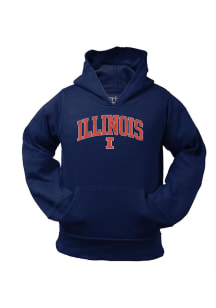 Illinois Fighting Illini Toddler Navy Blue Parker Long Sleeve Hooded Sweatshirt