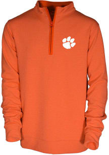 Clemson Tigers Youth Orange Sterling Long Sleeve Quarter Zip Shirt