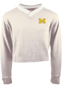 Michigan Wolverines Girls White Riley Long Sleeve T-shirt