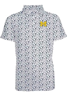 Michigan Wolverines Youth Blue Tom Short Sleeve Polo Shirt