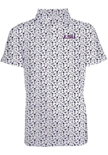 LSU Tigers Youth Purple Tom Short Sleeve Polo Shirt