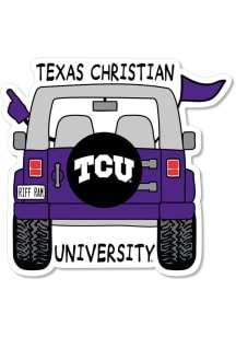 TCU Horned Frogs 3.5" Jeep Rugged Stickers - Purple
