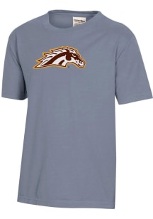 ComfortWash Western Michigan Broncos Youth Grey Garment Dyed Short Sleeve T-Shirt