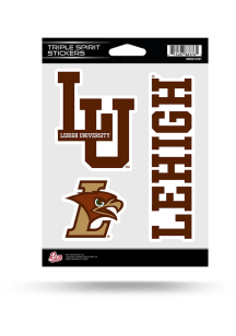 Lehigh University Triple Spirit Auto Decal - Brown