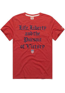 Homage USMNT Red Life Liberty And The Pursuit Of Victory Short Sleeve Fashion T Shirt