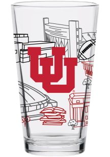 Utah Utes 16oz Campus Pint Glass - White