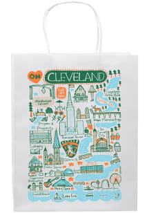 Cleveland 8"x10"x4" Cityscape Gift Bag Green Gift Bag