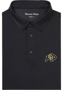 Mizzen+Main Colorado Buffaloes Mens Black Copa Short Sleeve Fashion Polo