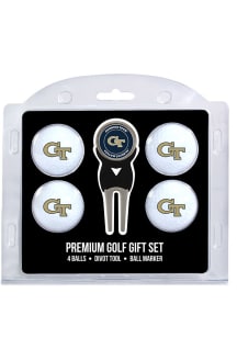 GA Tech Yellow Jackets Divot Tool 4 Pack Golf Gift Set
