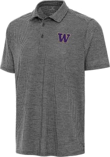 Antigua Washington Huskies Mens Navy Blue Replica Short Sleeve Polo