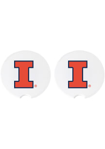 The Memory Company Illinois Fighting Illini 2 Pack Cork Car Coaster - Navy Blue