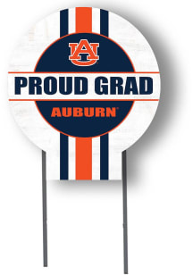 Auburn Tigers KH Sports Fan 20x20 Circle Yard Sign with Stakes Proud Grad Yard Sign - White