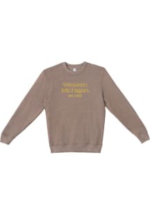 Summit Sportswear Western Michigan Broncos Womens Brown Nantucket Script Crew Sweatshirt
