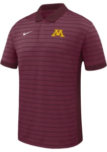 Nike Minnesota Golden Gophers Mens Maroon Primary Logo Short Sleeve Polo