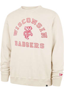 47 Wisconsin Badgers Mens Brown Calderwood Long Sleeve Fashion Sweatshirt