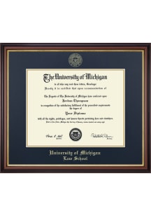 Michigan Wolverines Embossed Regency Gold Diploma Frame - Navy Blue