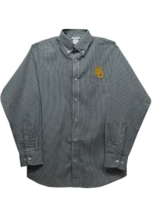 Vive La Fete Baylor Bears Baby Green Gingham Long Sleeve Polo