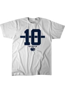 Nicholas Singleton Penn State Nittany Lions White Football Name and Number Stripe Short Sleeve Fas..