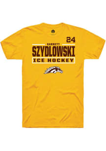 Garrett Szydlowski Western Michigan Broncos Gold NIL Stacked Box Short Sleeve Player T Shirt