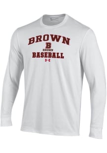 Under Armour Brown Bears White Baseball Performance Long Sleeve T Shirt