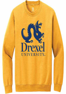 Summit Sportswear Drexel Dragons Mens Gold Academic Long Sleeve Crew Sweatshirt