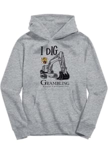 Vive La Fete Grambling State Tigers Toddler Grey Excavator Long Sleeve Hooded Sweatshirt