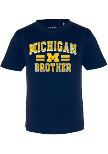 Michigan Wolverines Youth Navy Blue Brother Short Sleeve T-Shirt
