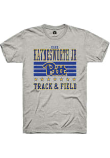 Mark  Jr Haynesworth Pitt Panthers Ash NIL Striped Short Sleeve Player T Shirt