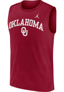 Nike Oklahoma Sooners Mens Crimson Legend Arch Primetime Jordan Short Sleeve Tank Top