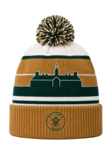 Uscape William & Mary Tribe Green Beanie with Pom Mens Knit Hat
