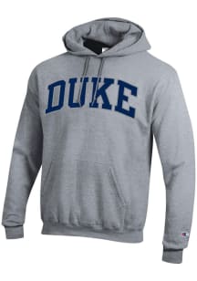 Champion Duke Blue Devils Mens Ash Arch Name Long Sleeve Hoodie