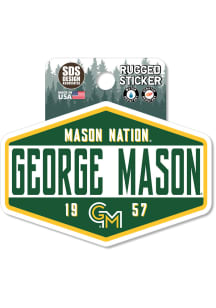 George Mason University 3.5in Est. 1817 Rugged Stickers - Green