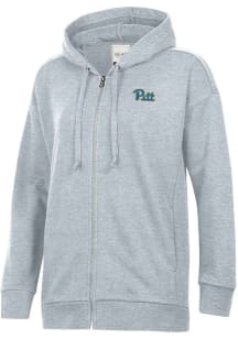 Under Armour Pitt Panthers Womens Grey Embroidered Long Sleeve Full Zip Jacket