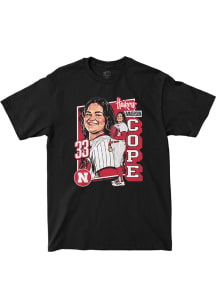 Emmerson Cope Nebraska Cornhuskers Black Portrait Short Sleeve Fashion Player T Shirt