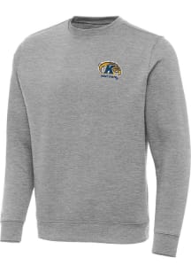 Antigua Kent State Golden Flashes Mens Grey Victory Long Sleeve Crew Sweatshirt
