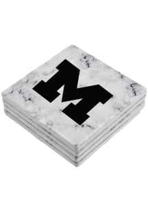 Michigan Wolverines Marble Coaster - White