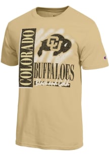 Champion Colorado Buffaloes Gold Jersey Puff Ink Short Sleeve T Shirt
