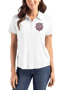 Cutter and Buck Indiana Hoosiers Womens White 2025 CFP National Champions Coastline Eco Short Slee..