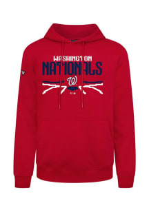 Levelwear Washington Nationals Mens Red Podium Arcade Long Sleeve Hoodie