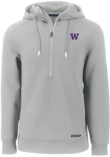 Cutter and Buck Washington Huskies Mens Ash Roam Hood