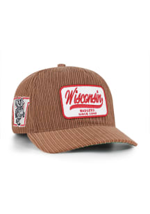 47 Wisconsin Badgers Cord Patch Hitch RF Adjustable Hat - Brown