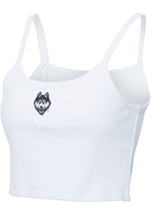 UConn Huskies Womens White Cami Tank Top