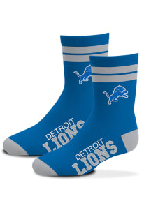 Detroit Lions 2 Stripe Deuce Full Color Baby Quarter Socks