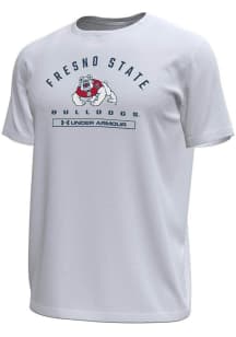 Under Armour Fresno State Bulldogs White Name Tech Stretch Short Sleeve T Shirt