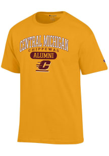 Champion Central Michigan Chippewas Gold Pill Box Alumni Jersey Short Sleeve T Shirt