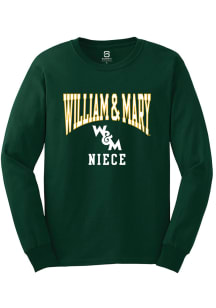 Summit Sportswear William & Mary Tribe Green Niece Long Sleeve T Shirt